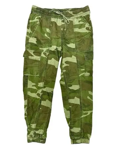 Abercrombie & Fitch  Cargo Camo Joggers Drawstring Elastic Pants Green Small S