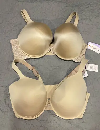 Joyspun Beige Bra Bundle 2 New 44DD 44DDD Push Up Tan Size undefined - Image 1