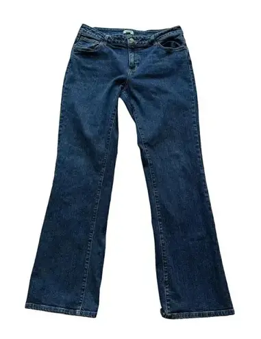 Garnet Hill Dark Wash Blue Bootcut Cotton Spandex Y2K Tall Jeans SZ 10 #2022