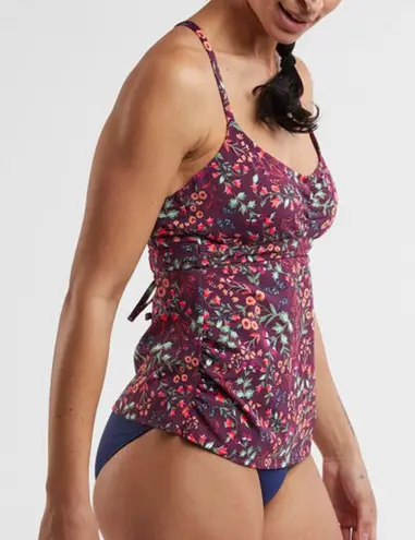Title Nine Tidal Rave Underwire Tankini Top Floral Frenzy Size 34C