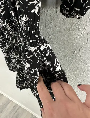 Banana Republic Black & White Floral Romper