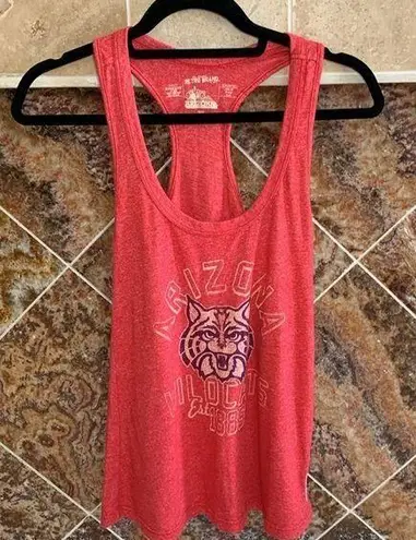 Heather Red Racer Back University of Arizona Wildcats Tank Top Size Small