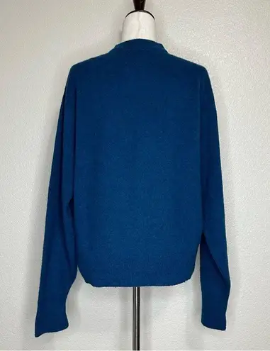Van Heusen Wool Blend Blue Mock Neck Sweater