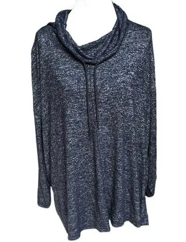 Marc New York Cowl Neck Sweatshirt Navy Blue Size 3X