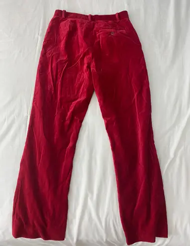 Ralph Lauren Lauren  Red Velvet Pants