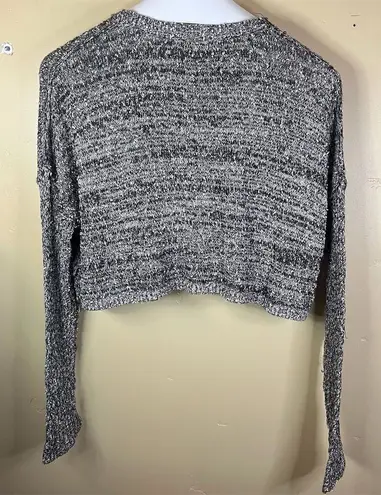 Staring At Stars Women's Cropped Gray Pullover Sweater Size Small Boho Grunge