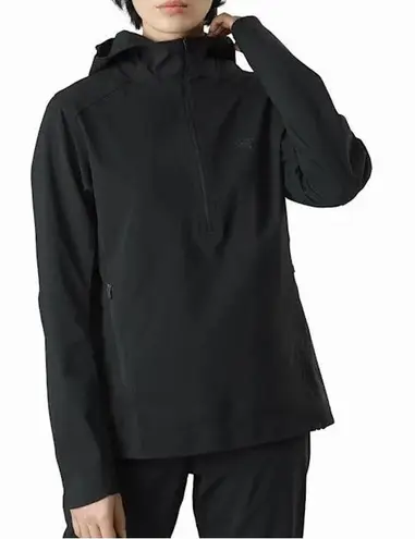 Arc'teryx Trino SL Long Sleeve 1/2 Zip Hooded Anorak Jacket Black Large
