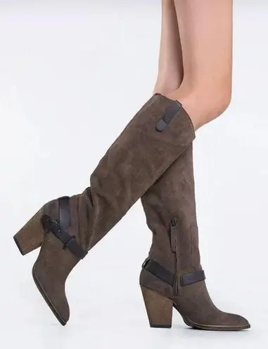 Dolce Vita Hawthorne Western Tall Suede Boot Tan Size 9