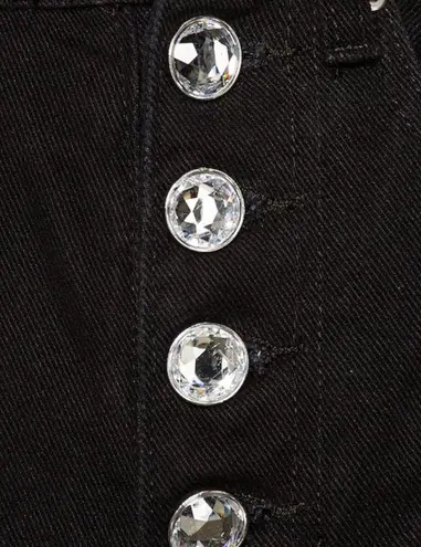 We Wore What Revolve The Danielle Crystal Straight Jean in Black