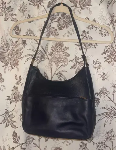 Giani Bernini Black Shoulder Bag faux Leather Design purse EUC