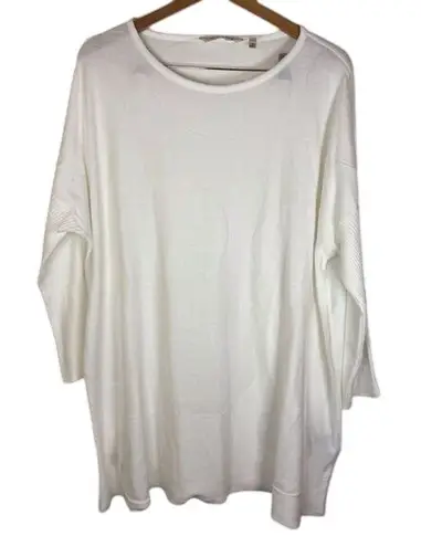 Soft Surroundings Classic White Long Sleeve Super Soft Flowy Tee Size 1X