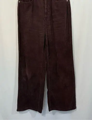 Urban Outfitters  BDG High & Wide High Rise Wide Leg Corduroy Pants in Brown