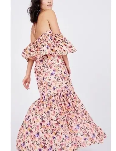 Catherine Malandrino off shoulder halter tiered dress Size medium