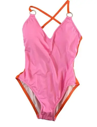 Kate Spade New!  Plunging V-Neck Color Block Swimsuit