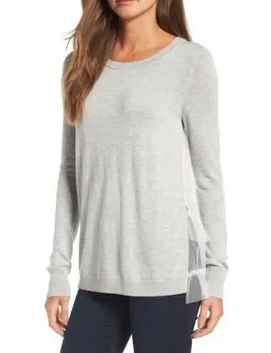 Chelsea28 Ruffle Back Tulle Pullover Sweater Cashmere Blend size small