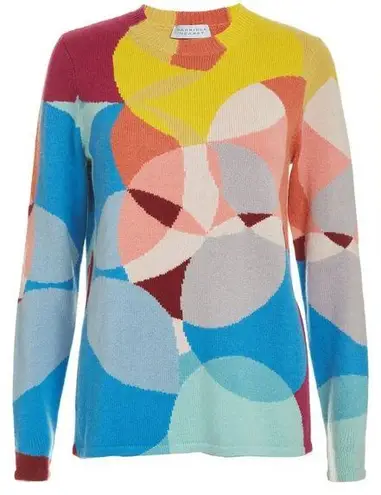 Gabriela Hearst Muscovite Knit Sweater in Multi Cashmere XS msrp 1550 Blue