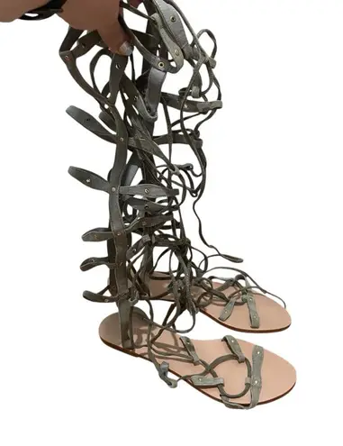 Raye Shanna Olive Green Gladiator Suede Sandals Size 40 (US 9.5)