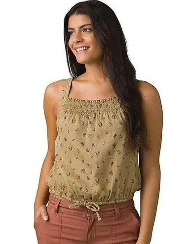 prAna NWT Womens Little Palm Cami Sweet Grass Meadow XL