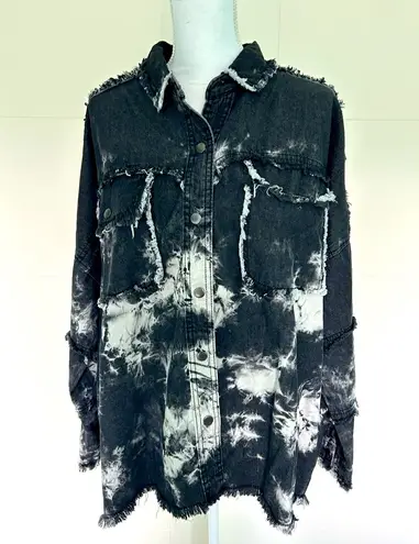 Elan Rock and Roll Vintage style acid washed jacket