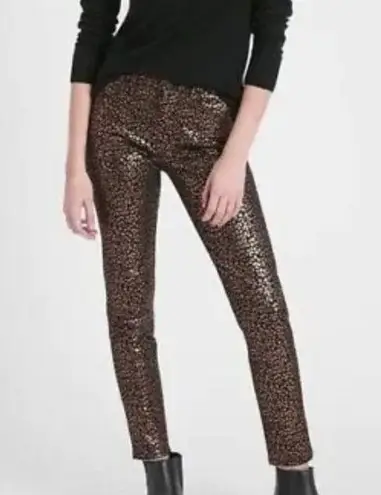 Banana Republic NWT  Mid-Rise Skinny Stretch Leopard Ankle Pant / Jean