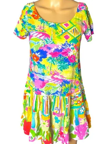 Jams World Vintage Tropical Print Mini
Dress - Multi-colored XS