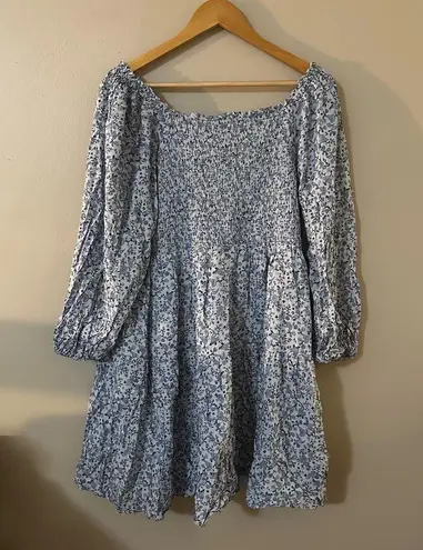 Old Navy Floral Puff Long Sleeve Sun Dress Size XL