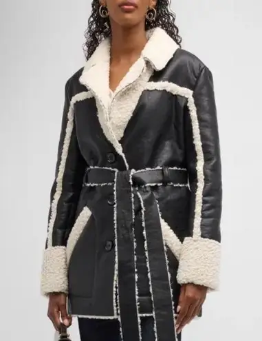 Cinq a Sept Mona Coat in Black & Ivory
Color:Black & Ivory Size XL