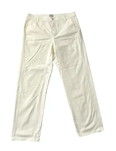 J. Crew Slouchy Boyfriend Chino Pant Preppy Classic Nautical Ivory White size 28