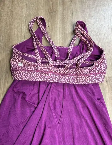 Lululemon  Nouveau Limits Tank Miss Mosaic Peach Fuzz Regal Plum Size 8