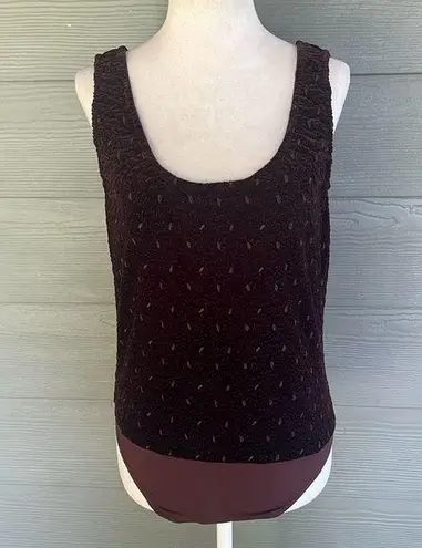 Casadei Velvet Sleeveless Bodysuit with Embroidered Detail