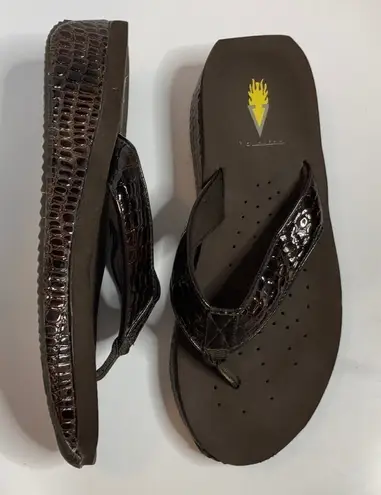 Volatile reptile‎ platform wedge sandals size 9 Brown thumbnail 1