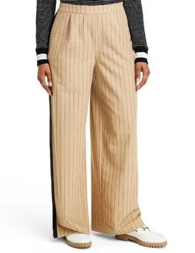 La Ligne x Target Pants Trousers Size Large Side Stripe Wide Leg Tan Black NWOT