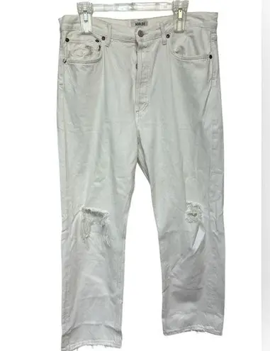 AGOLDE  90’s Mid Rise Loose Fit Jeans in Vanish White Size 31