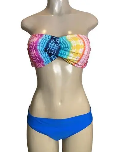 Bleu Rod Beattie  Tie Dye Strapless Bikini Top & Island Escape Bikini Bottom