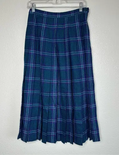 Pendleton Vintage Wool Pleated Plaid Skirt