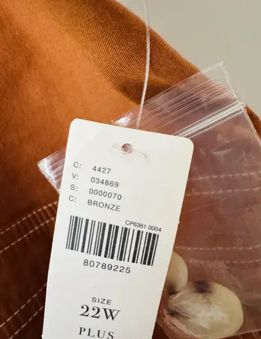 Maeve Anthropologie The Colette Button Front Jumpsuit, Size 22W