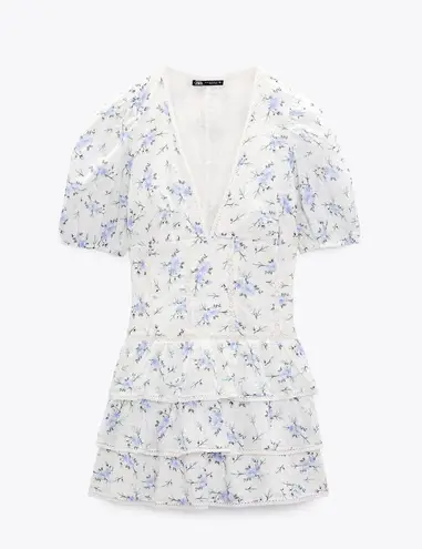 ZARA White Floral Dress