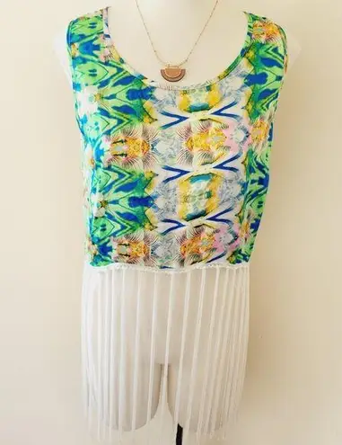 Lulumari healer fringe crop top size medium