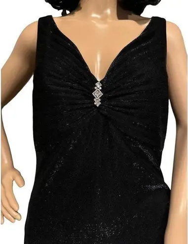 Onyx Nite  Iridescent Dark Black Blue Sleeveless Embellished Formal DRESS size 12