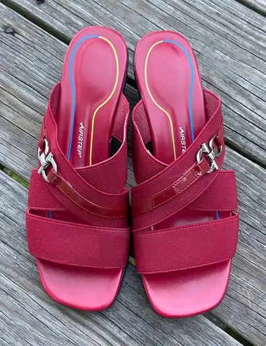 COMFY slip on sandals in WIDE width 🌺 Red Size 9 thumbnail 1