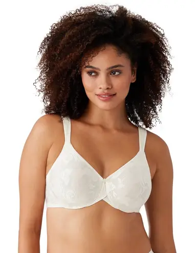 Wacoal 85567 Awareness Full Figure Underwire Bra Unlined Plus Size 40DDD Ivory