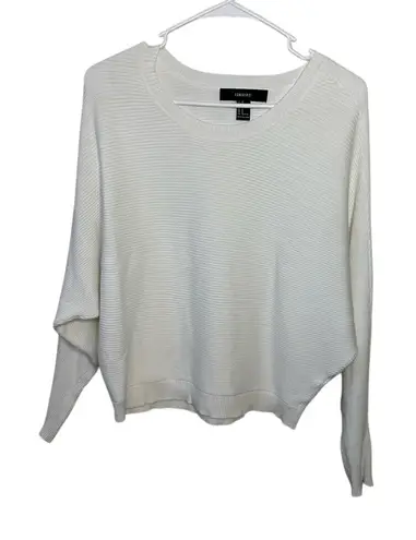 Forever 21 ‎ White Ribbed Sweater