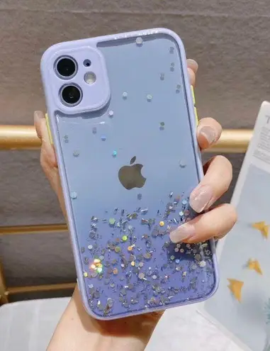 iPhone 11 pro max Clear Glitter Case
