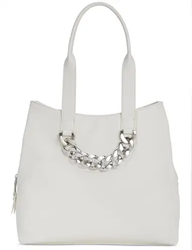 INC International Concepts Trippii Chain Medium Tote White