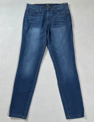 AERO Jeans Womens 10 Reg High Rise Skinny Dark Wash Faded Stretch Slim Denim Blue