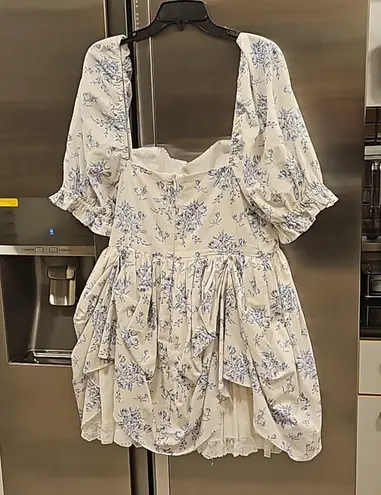 💕SELKIE💕 The Bed & Breakfast Kiera Dress ~ Blue Floral Print XXL