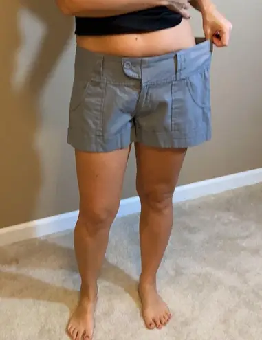 Rubbish Linen grey shorts junior’s Women’s size 7 gray coastal nautical neutral minimal