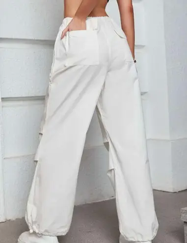 SheIn White Parachute Pants 