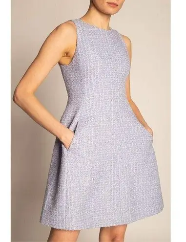 Emporio Armani Sleeveless Tweed Dress Blue Womens Size IT 44 US 8
