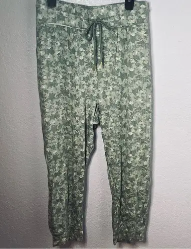 Skinny Girl  Tara French Terry Drawstring Jogger Pants Sage Exotic Leopard 3X New!